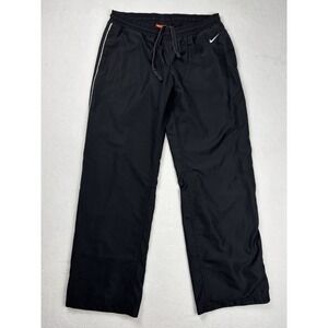 Nike Athletic Dept Track Pants Mens Large Black Y2K Windbreaker Nylon Swoosh